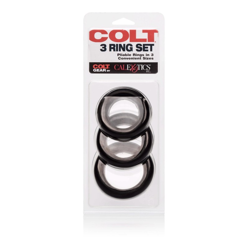 Pierścień-COLT 3 RING SET BLACK